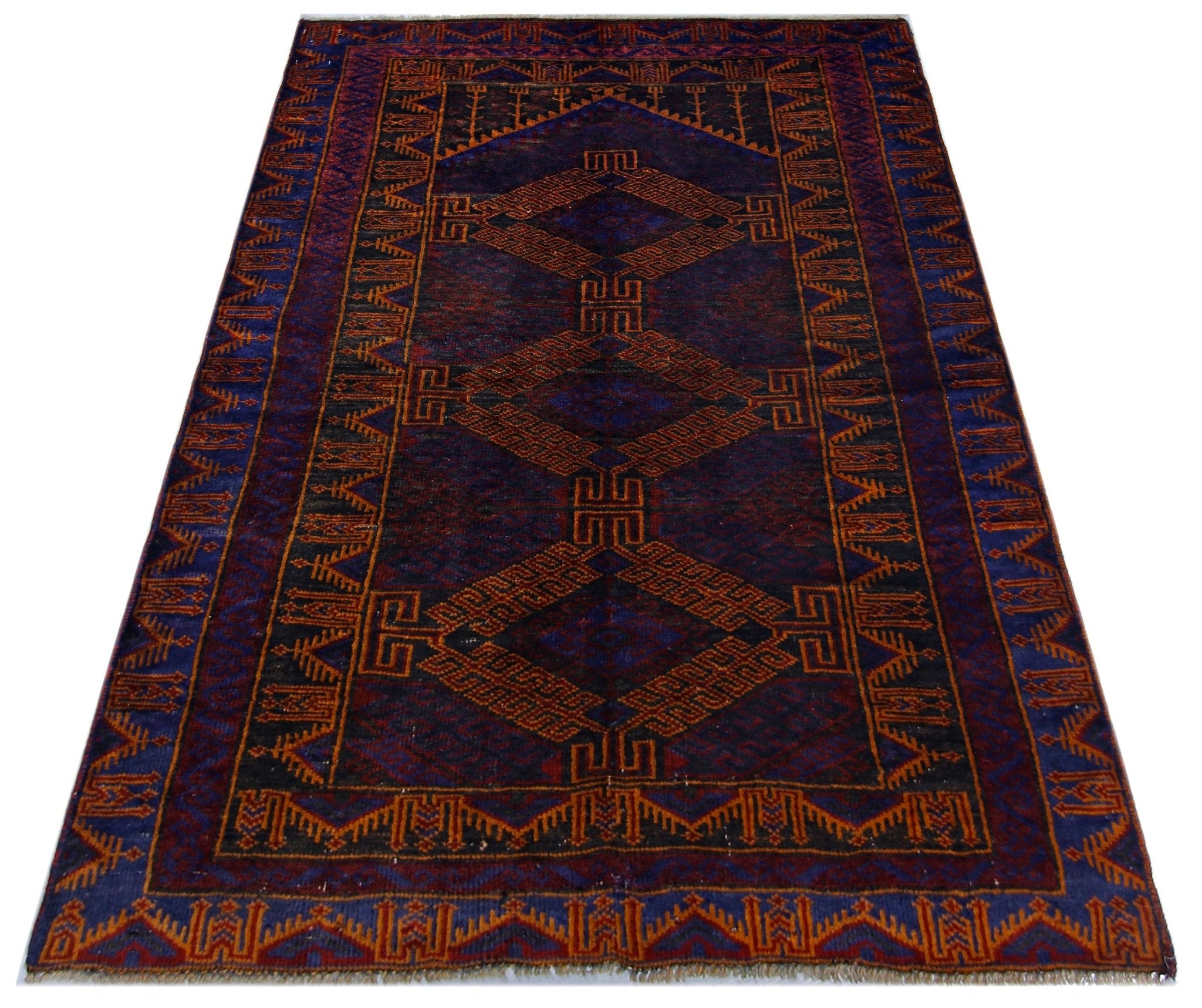 Handmade Tribal Afghan Balouch Rug | 136 x 87 cm | 4'6" x 2'10" - Najaf Rugs & Textile