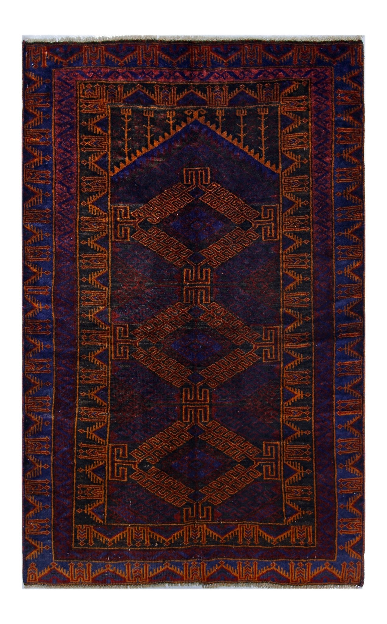 Handmade Tribal Afghan Balouch Rug | 136 x 87 cm | 4'6" x 2'10" - Najaf Rugs & Textile