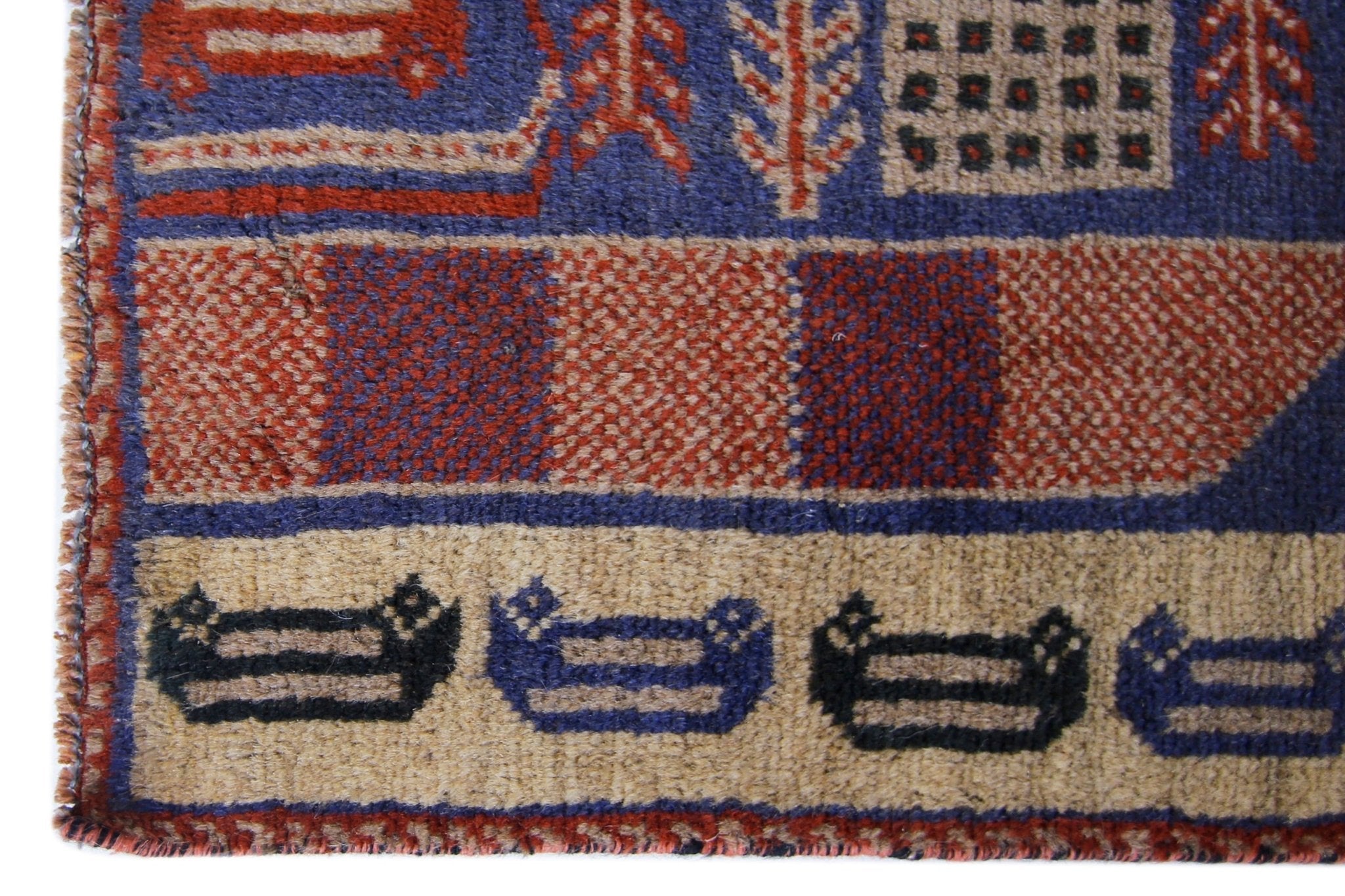 Handmade Tribal Afghan Balouch Rug | 140 x 83 cm | 4'7" x 2'9" - Najaf Rugs & Textile