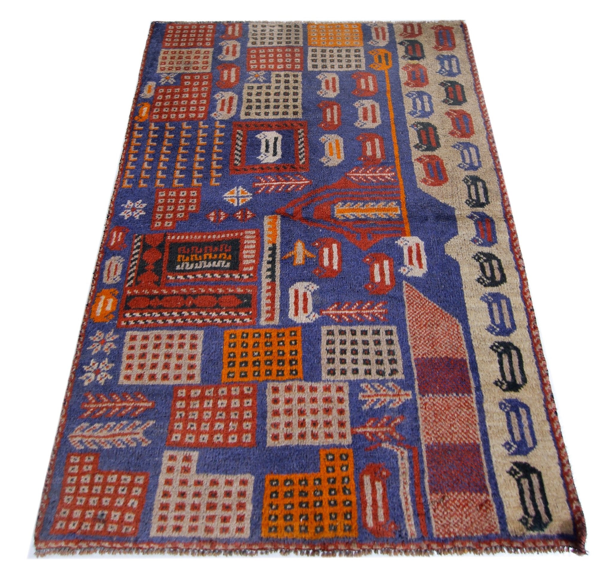 Handmade Tribal Afghan Balouch Rug | 140 x 83 cm | 4'7" x 2'9" - Najaf Rugs & Textile