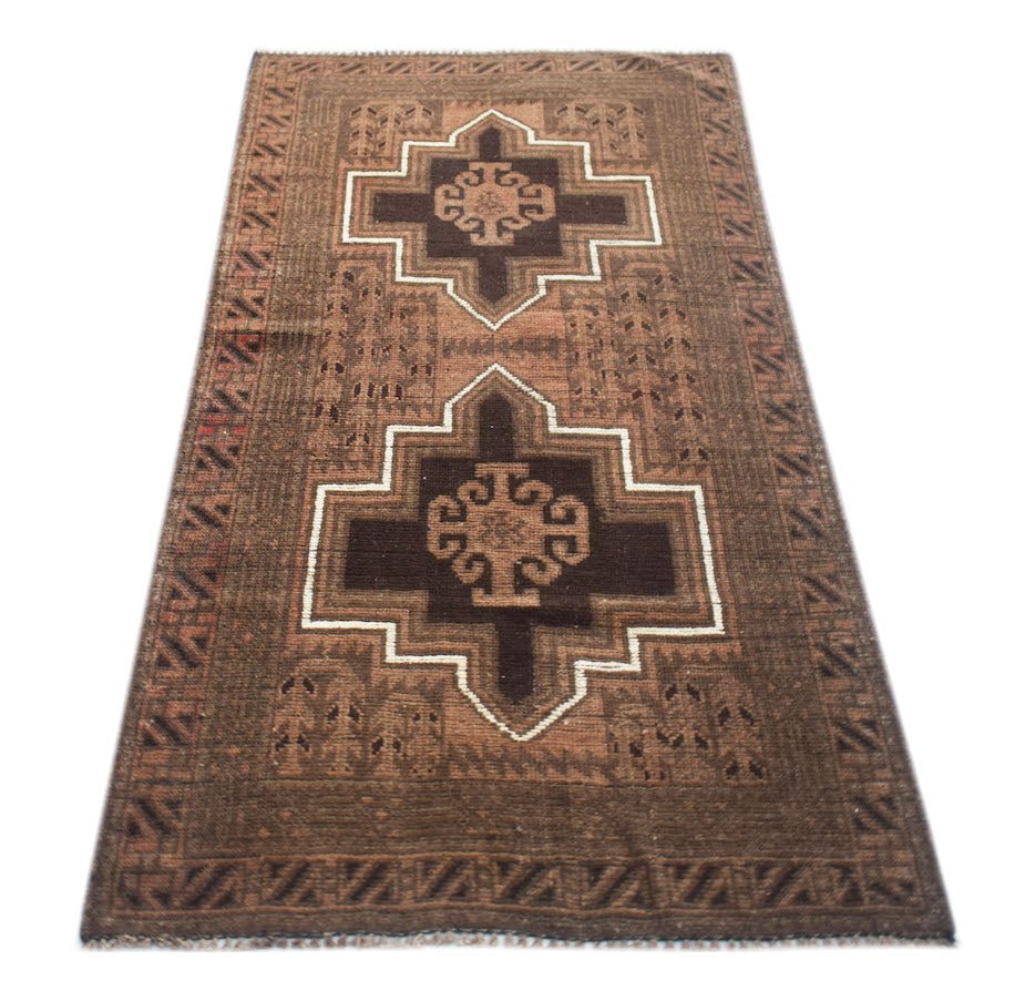 Handmade Tribal Afghan Balouch Rug | 157 x 76 cm | 5'2" x 2'10" - Najaf Rugs & Textile