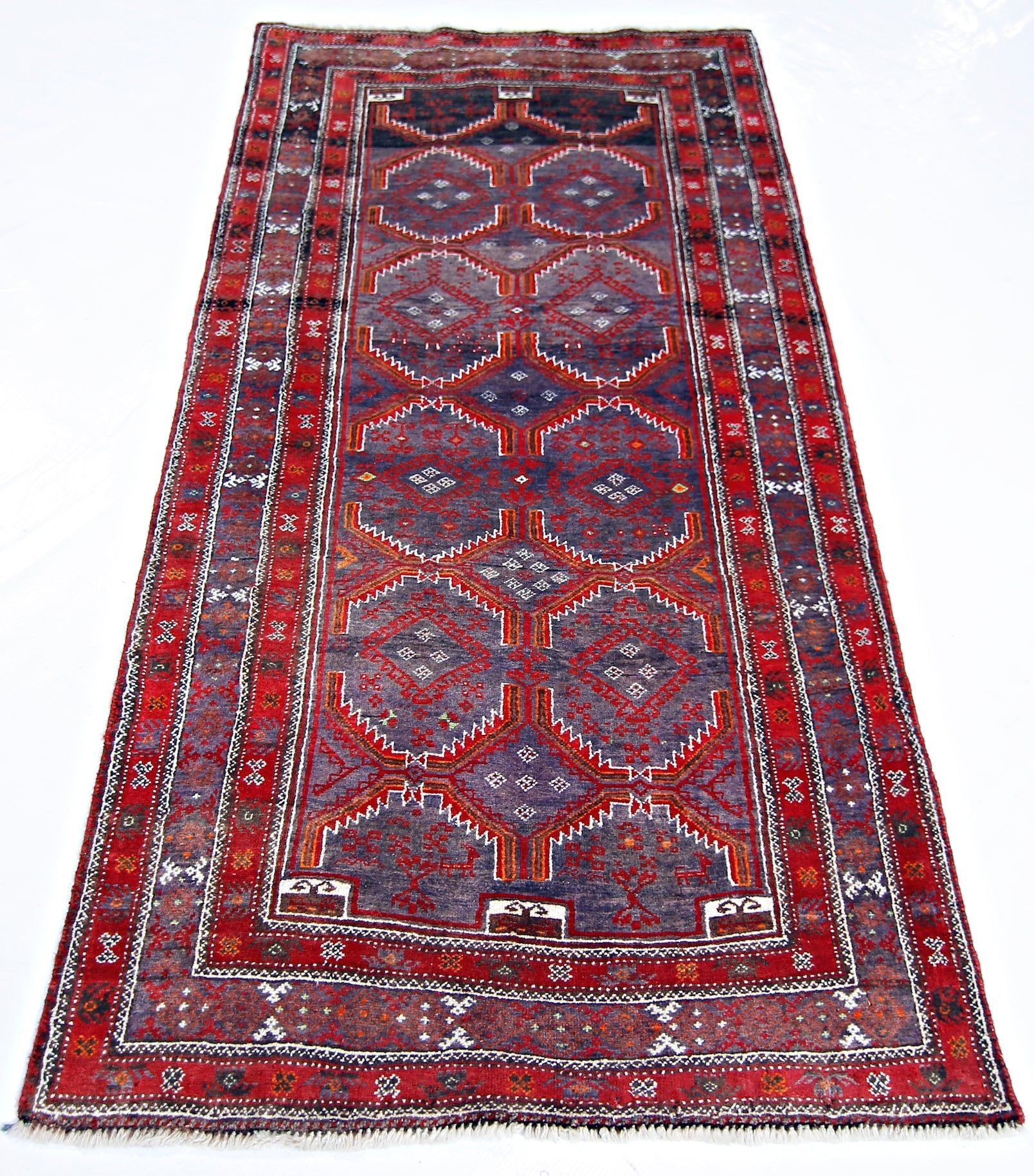 Handmade Tribal Afghan Balouch Rug | 159 x 81 cm | 4'10" x 2'8" - Najaf Rugs & Textile