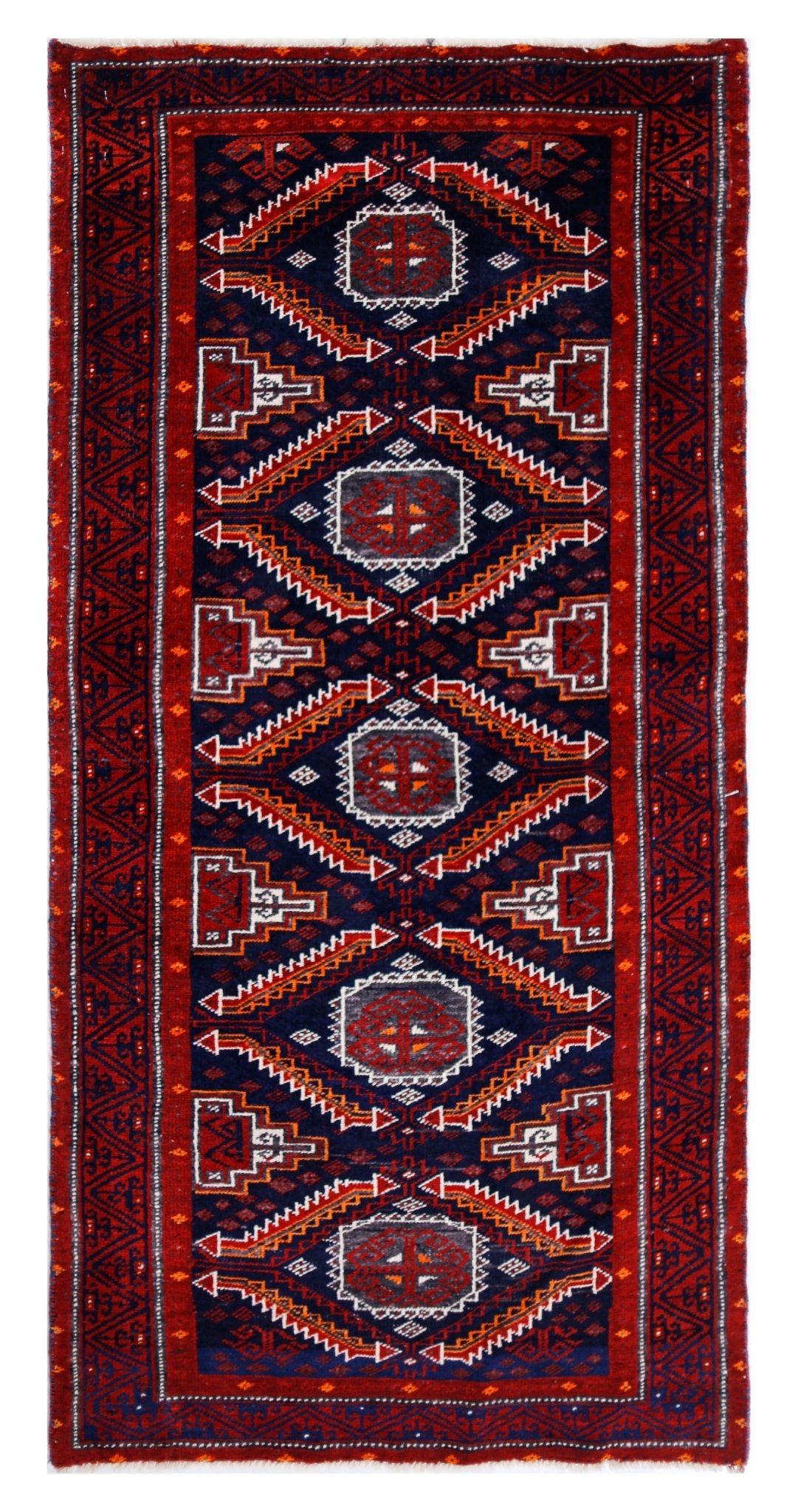 Handmade Tribal Afghan Balouch Rug | 163 x 79 cm | 5'4" x 2'7" - Najaf Rugs & Textile