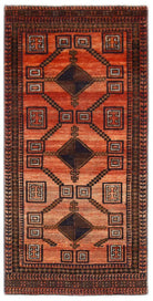 Handmade Tribal Afghan Balouch Rug | 173 x 76 cm | 5'8" x 2'6" - Najaf Rugs & Textile