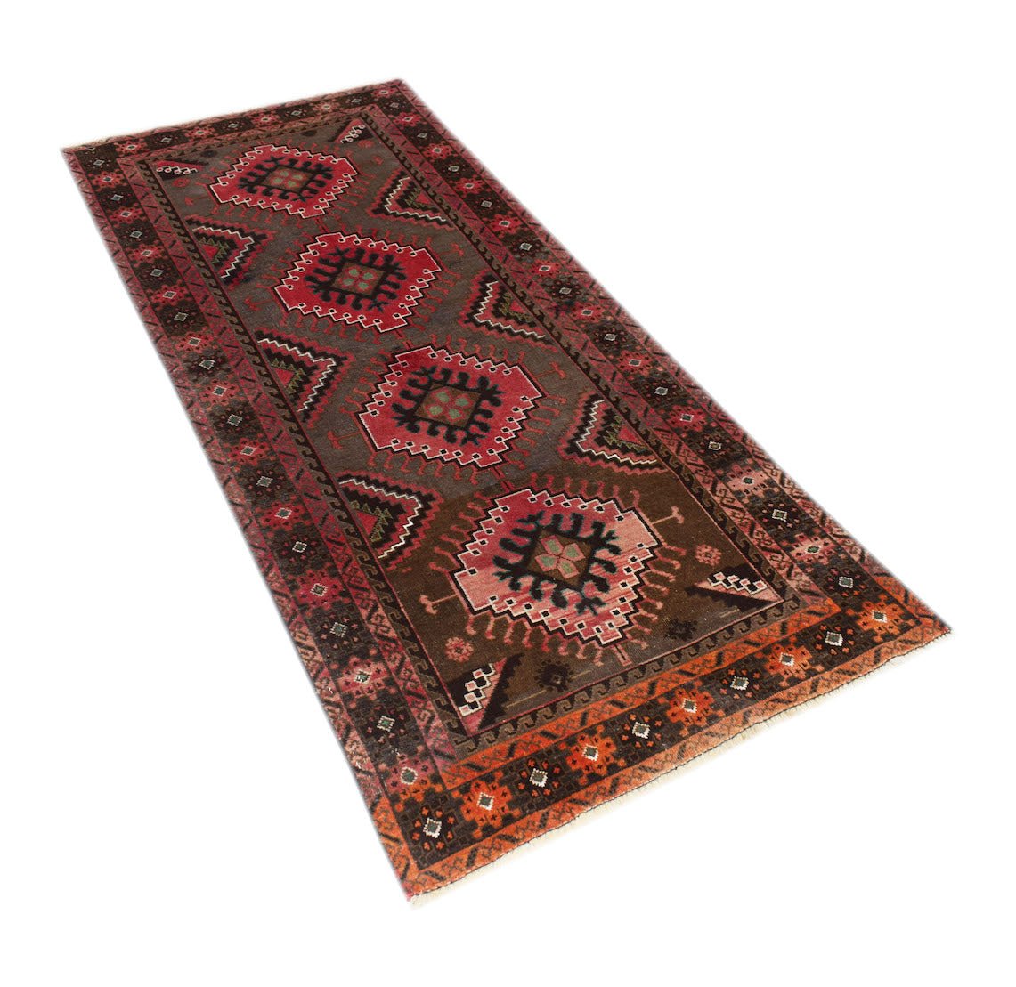 Handmade Tribal Afghan Balouch Rug | 197 x 87 cm | 6'6" x 2'10" - Najaf Rugs & Textile