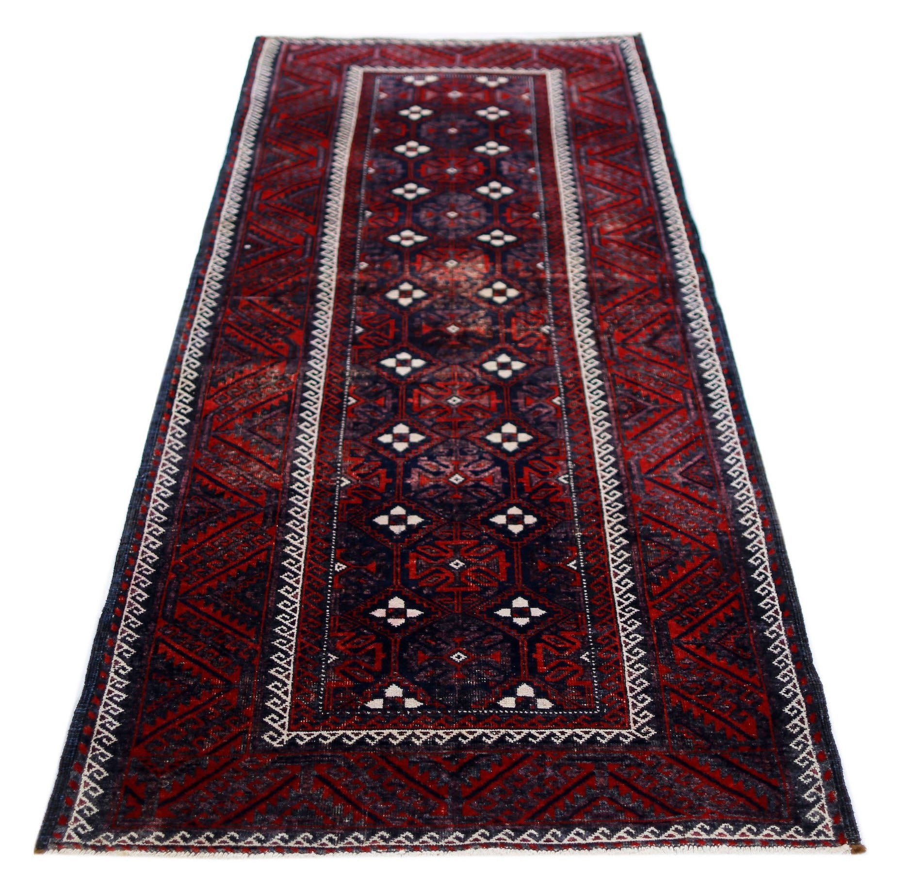 Handmade Tribal Afghan Balouch Rug | 203 x 105 cm | 6'8" x 3'5" - Najaf Rugs & Textile