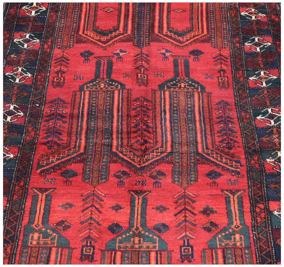 Handmade Tribal Afghan Balouch Rug | 236 x 124 cm | 7'9" x 4'1" - Najaf Rugs & Textile