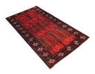 Handmade Tribal Afghan Balouch Rug | 236 x 124 cm | 7'9" x 4'1" - Najaf Rugs & Textile