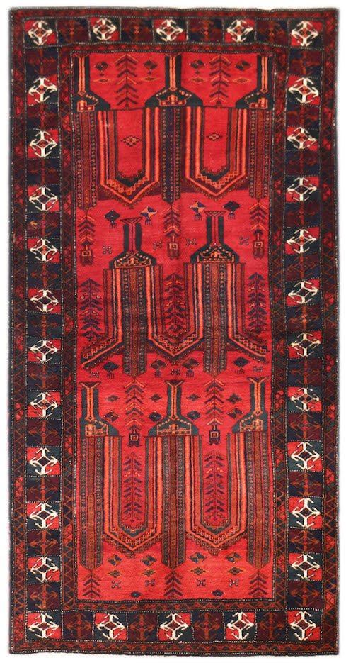 Handmade Tribal Afghan Balouch Rug | 236 x 124 cm | 7'9" x 4'1" - Najaf Rugs & Textile