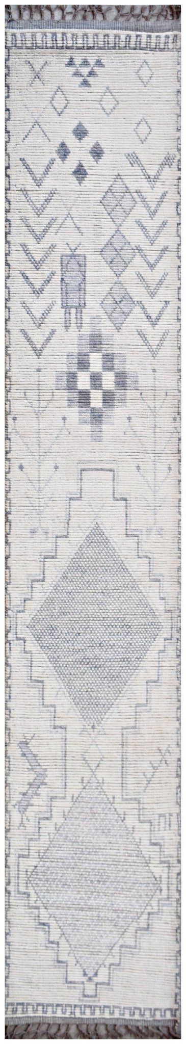 Handmade Tribal Afghan Berber Hallway Runner | 433 x 73 cm | 14'3" x 2'5" - Najaf Rugs & Textile