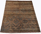 Handmade Tribal Afghan Berber Rug | 130 x 98 cm | 4'3" x 3'3" - Najaf Rugs & Textile