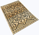 Handmade Tribal Afghan Berber Rug | 136 x 97 cm | 4'6" x 3'2" - Najaf Rugs & Textile