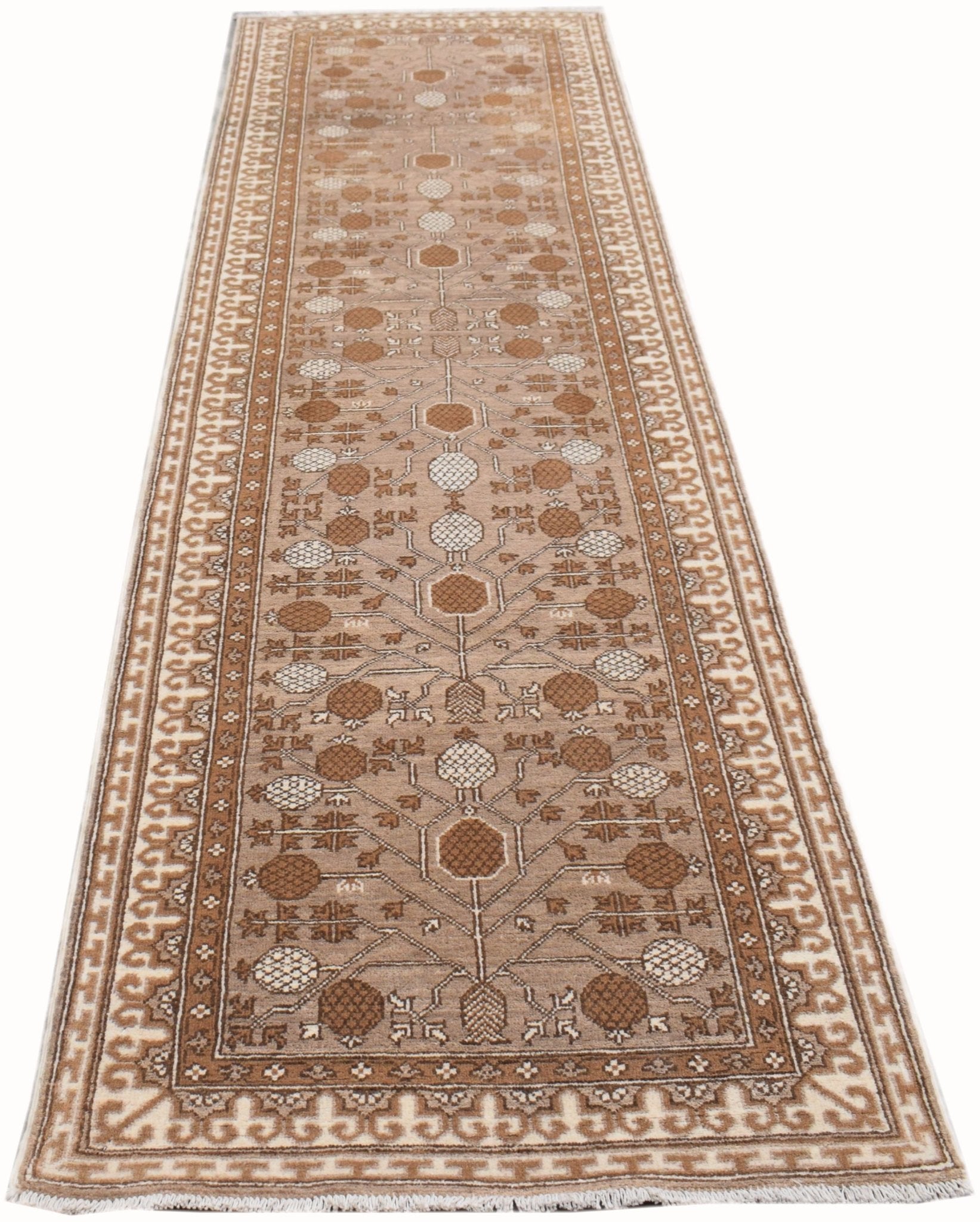 Handmade Tribal Afghan Hallway Runner | 312 x 87 cm | 10'3" x 2'10" - Najaf Rugs & Textile