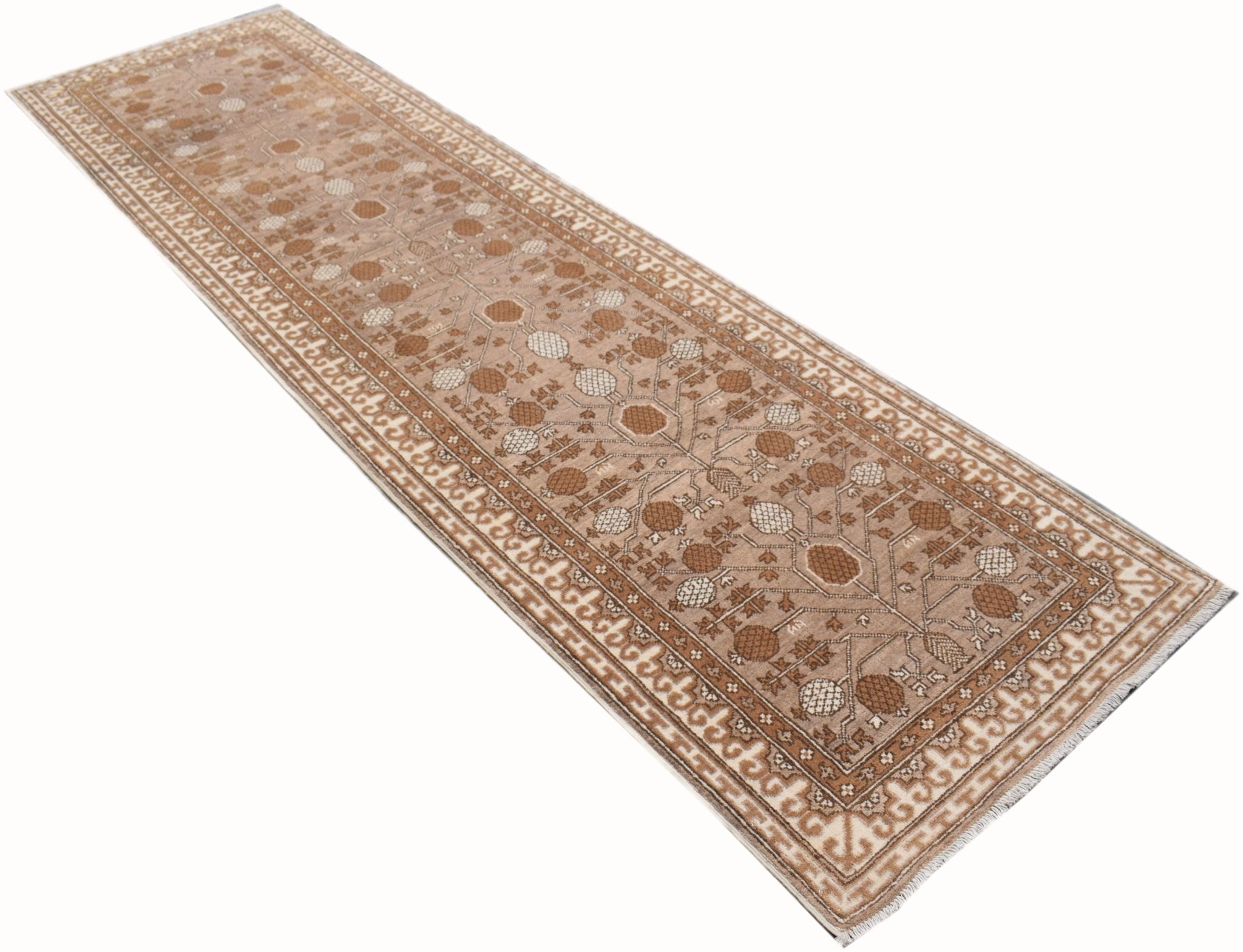 Handmade Tribal Afghan Hallway Runner | 312 x 87 cm | 10'3" x 2'10" - Najaf Rugs & Textile