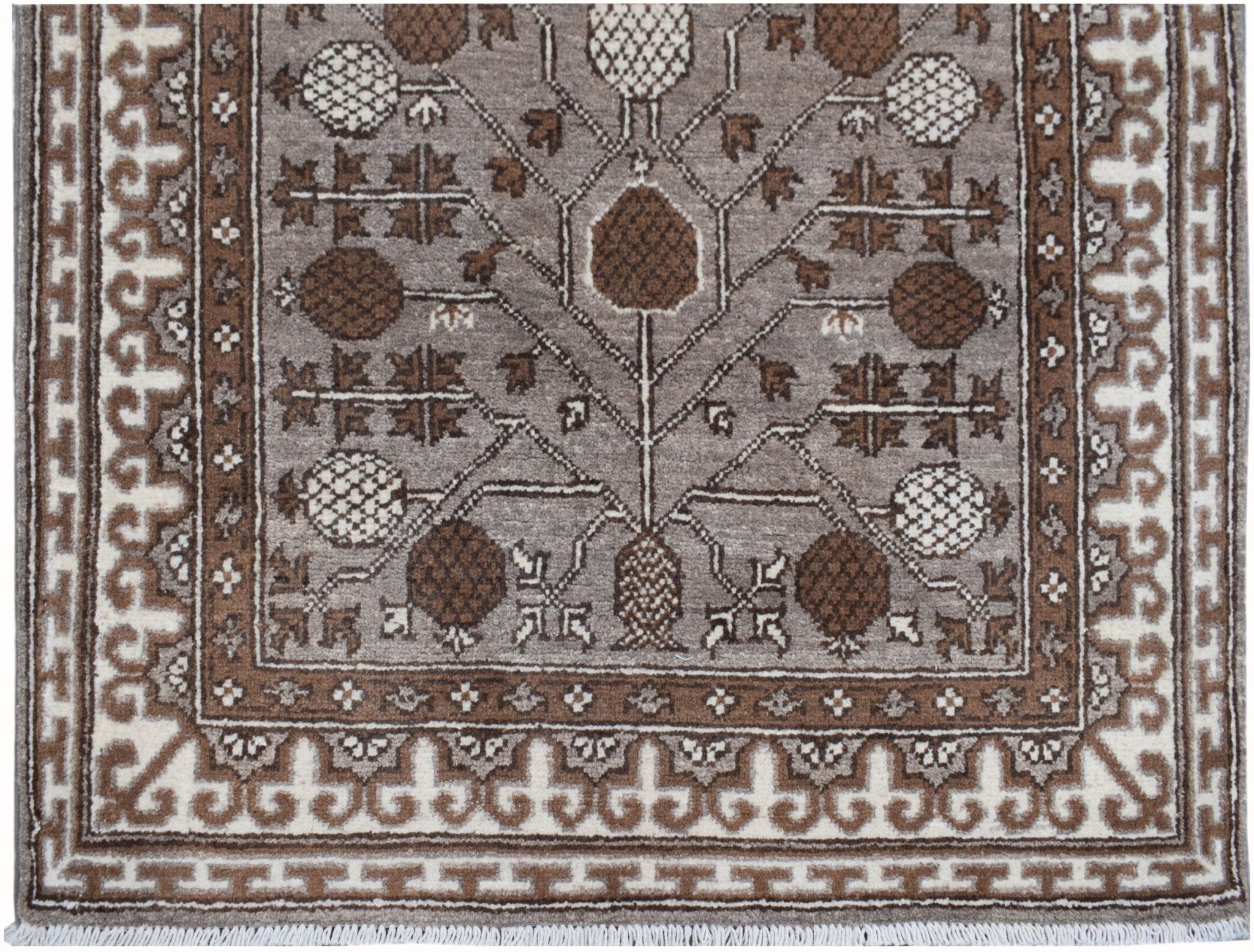 Handmade Tribal Afghan Hallway Runner | 316 x 83 cm | 10'4" x 2'9" - Najaf Rugs & Textile