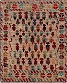 Handmade Tribal Afghan Rug | 110 x 96 cm | 3'8" x 3'2" - Najaf Rugs & Textile