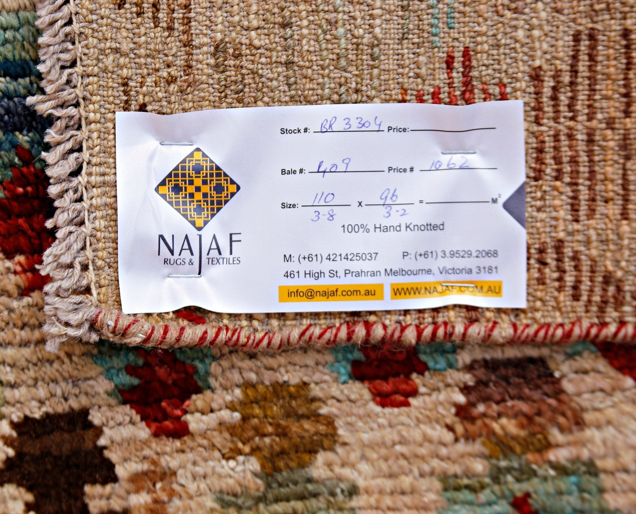 Handmade Tribal Afghan Rug | 110 x 96 cm | 3'8" x 3'2" - Najaf Rugs & Textile