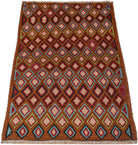 Handmade Tribal Afghan Rug | 114 x 79 cm | 3'9" x 2'7" - Najaf Rugs & Textile