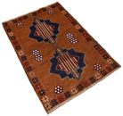 Handmade Tribal Afghan Rug | 114 x 80 cm | 3'9" x 2'8" - Najaf Rugs & Textile