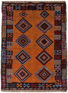 Handmade Tribal Afghan Rug | 114 x 81 cm | 3'9" x 2'8" - Najaf Rugs & Textile