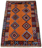 Handmade Tribal Afghan Rug | 114 x 81 cm | 3'9" x 2'8" - Najaf Rugs & Textile