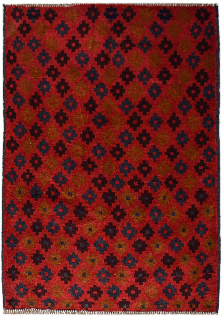 Handmade Tribal Afghan Rug | 118 x 83 cm | 3'10" x 2'9" - Najaf Rugs & Textile