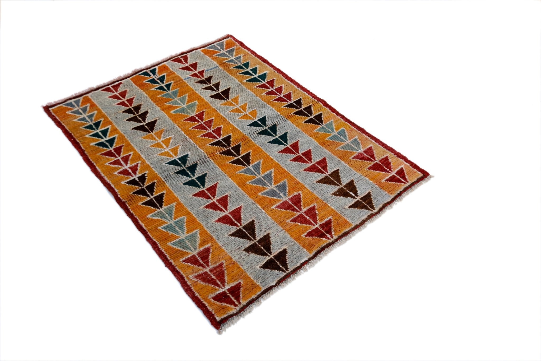 Handmade Tribal Afghan Rug | 123 x 94 cm | 4'1" x 3'1" - Najaf Rugs & Textile