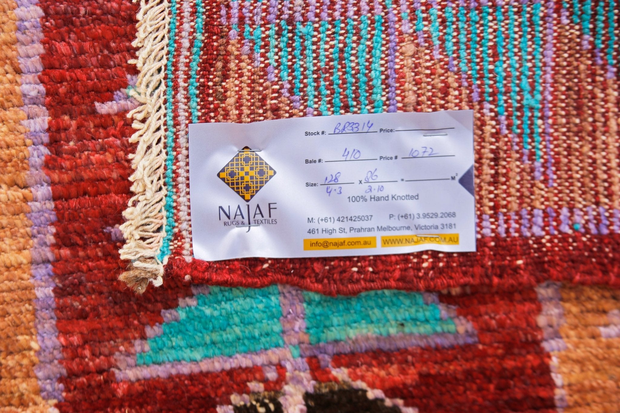 Handmade Tribal Afghan Rug | 128 x 86 cm | 4'3" x 2'10" - Najaf Rugs & Textile