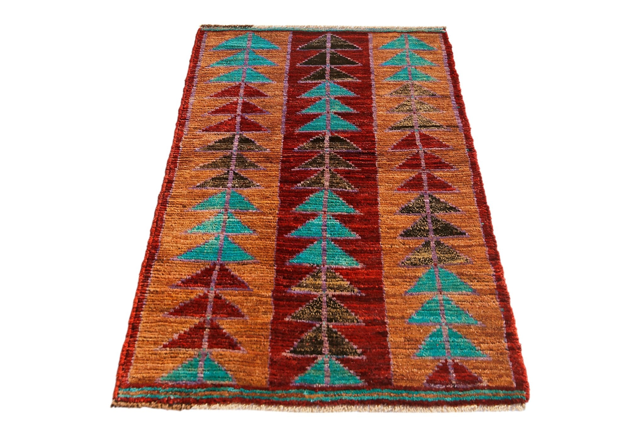 Handmade Tribal Afghan Rug | 128 x 86 cm | 4'3" x 2'10" - Najaf Rugs & Textile