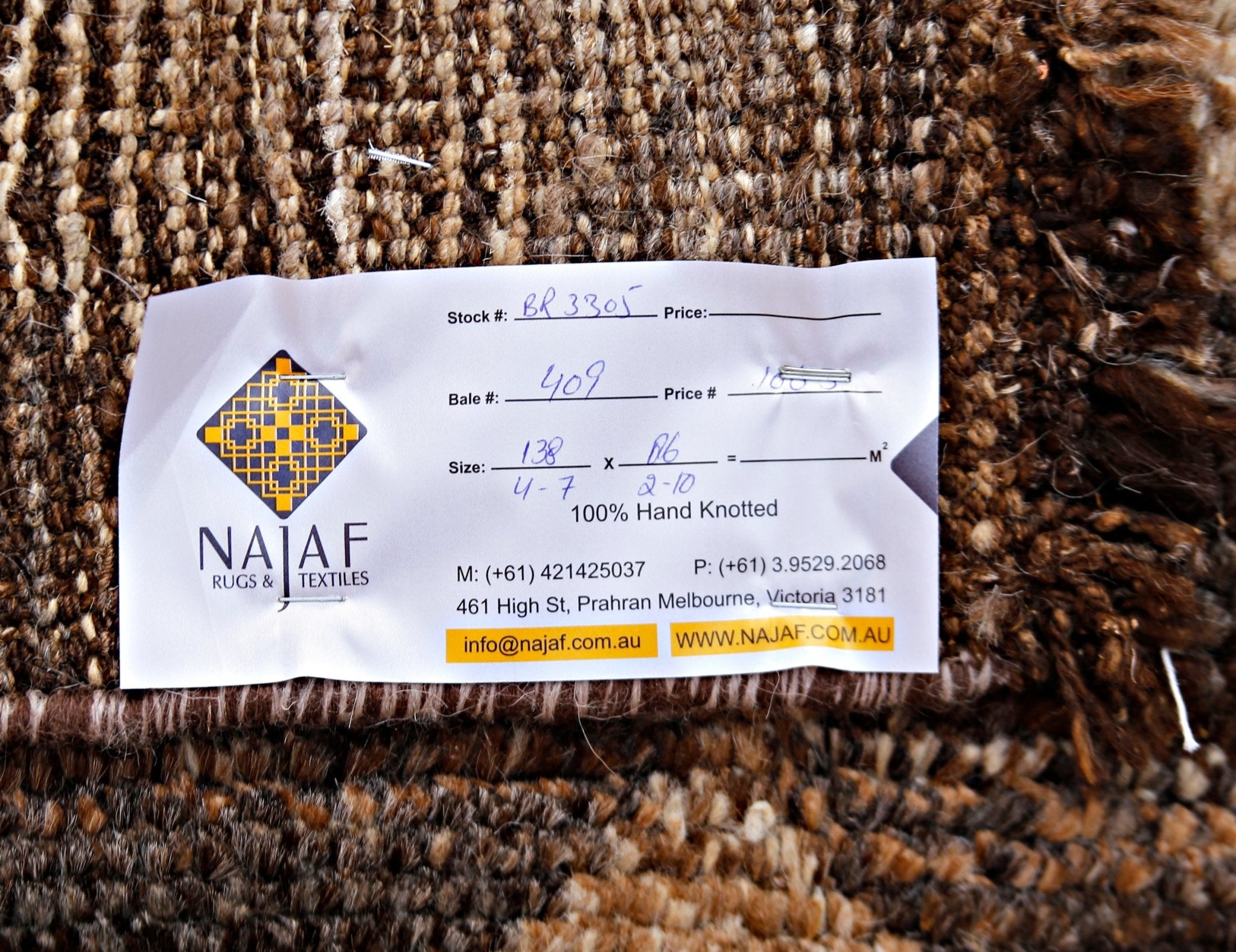 Handmade Tribal Afghan Rug | 138 x 86 cm | 4'7" x 2'10" - Najaf Rugs & Textile