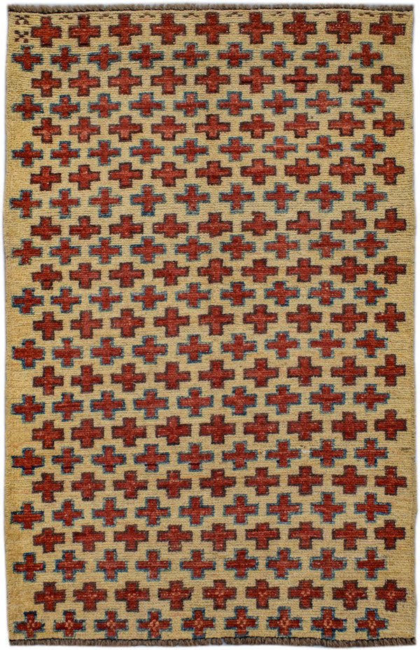 Handmade Tribal Afghan Rug | 143 x 85 cm | 4'8" x 2'10" - Najaf Rugs & Textile