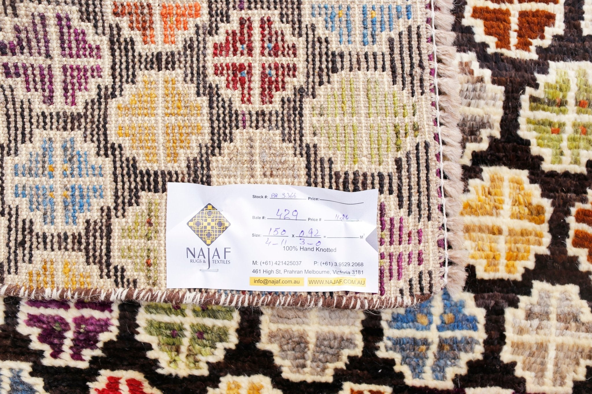 Handmade Tribal Afghan Rug | 150 x 92 cm | 4'11" x 3' - Najaf Rugs & Textile