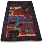 Handmade Tribal Afghan Rug | 150 x 95 cm | 4'9" x 3'11" - Najaf Rugs & Textile