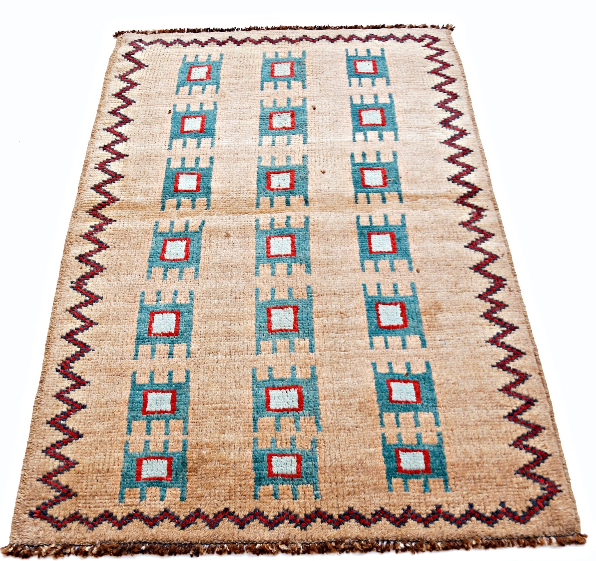 Handmade Tribal Afghan Rug | 153 x 102 cm | 5'1" x 3'4" - Najaf Rugs & Textile