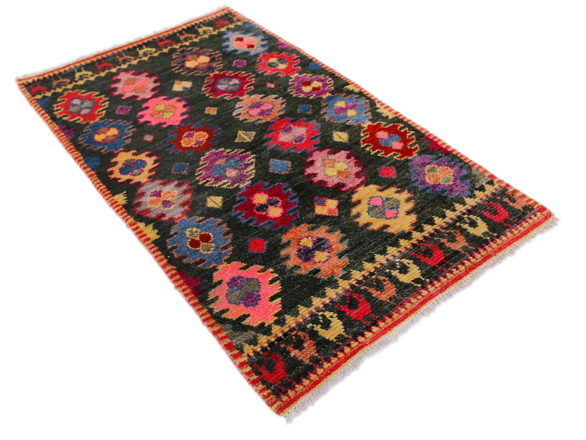 Handmade Tribal Afghan Rug | 156 x 95 cm | 5'2" x 3'2" - Najaf Rugs & Textile