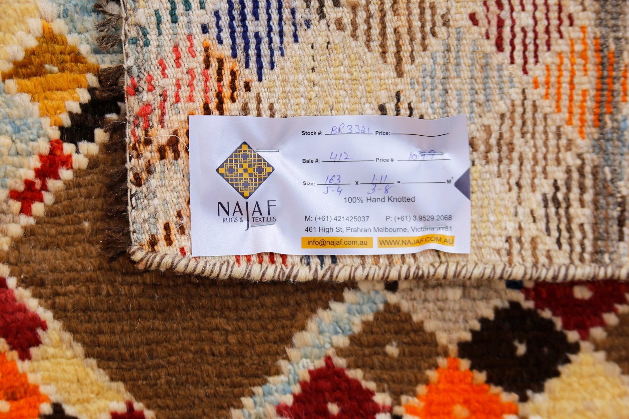 Handmade Tribal Afghan Rug | 163 x 111 cm | 5'4" x 3'8" - Najaf Rugs & Textile