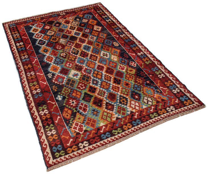 Handmade Tribal Afghan Rug | 177 x 122 cm | 5'10" x 4' - Najaf Rugs & Textile