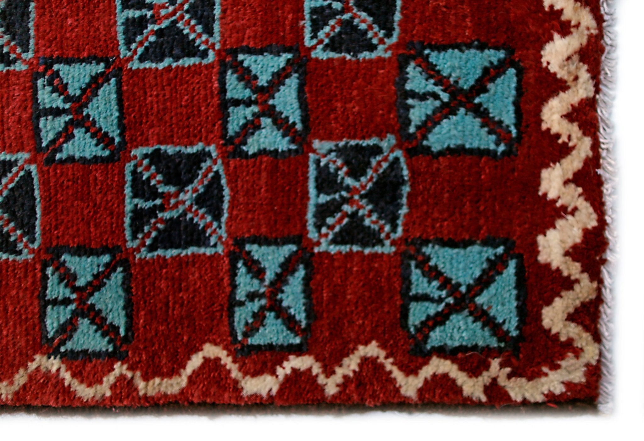 Handmade Tribal Afghan Rug | 188 x 150 cm | 6'2" x 4'11" - Najaf Rugs & Textile