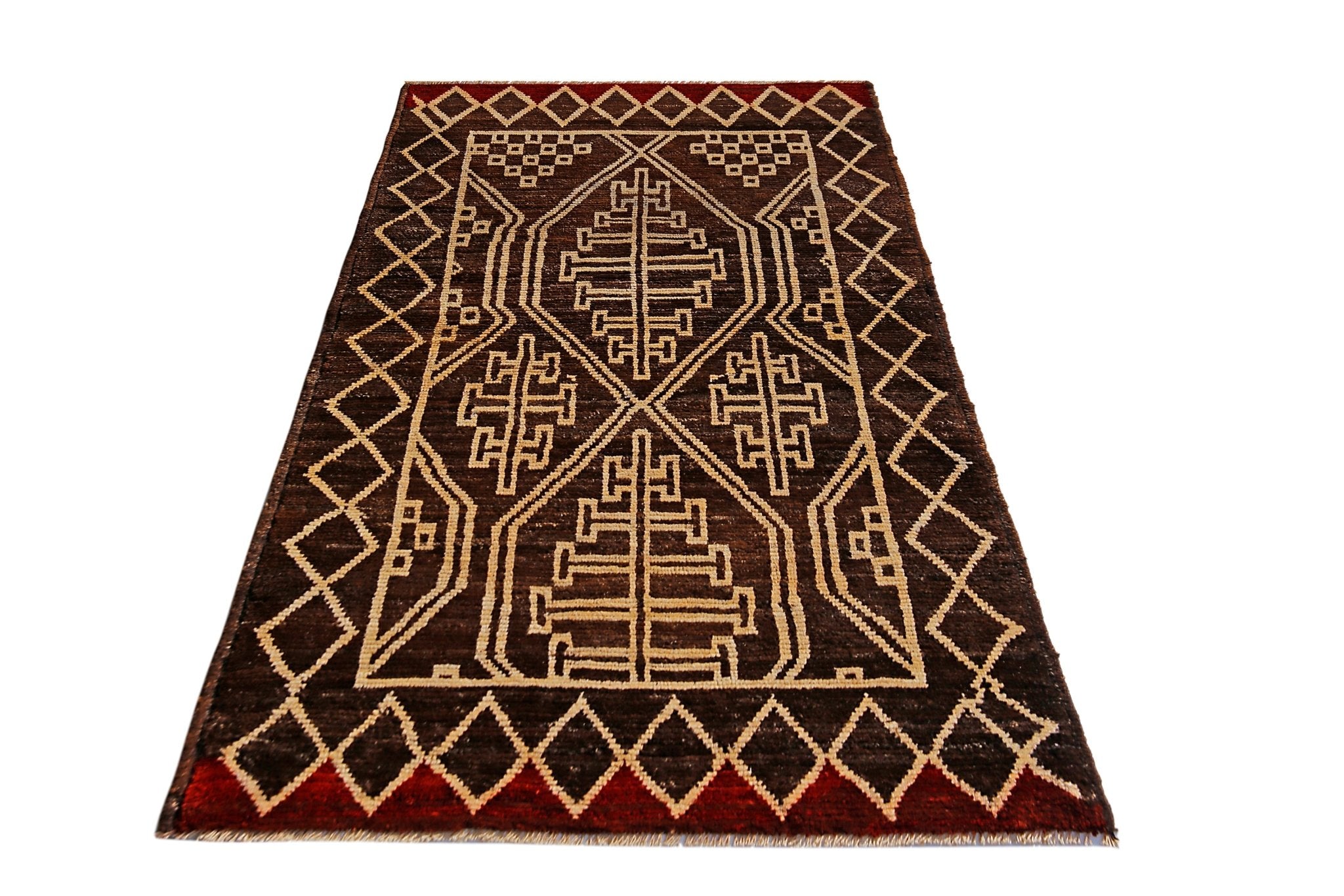 Handmade Tribal Afghan Rug | 189 x 116 cm | 6'3" x 3'10" - Najaf Rugs & Textile