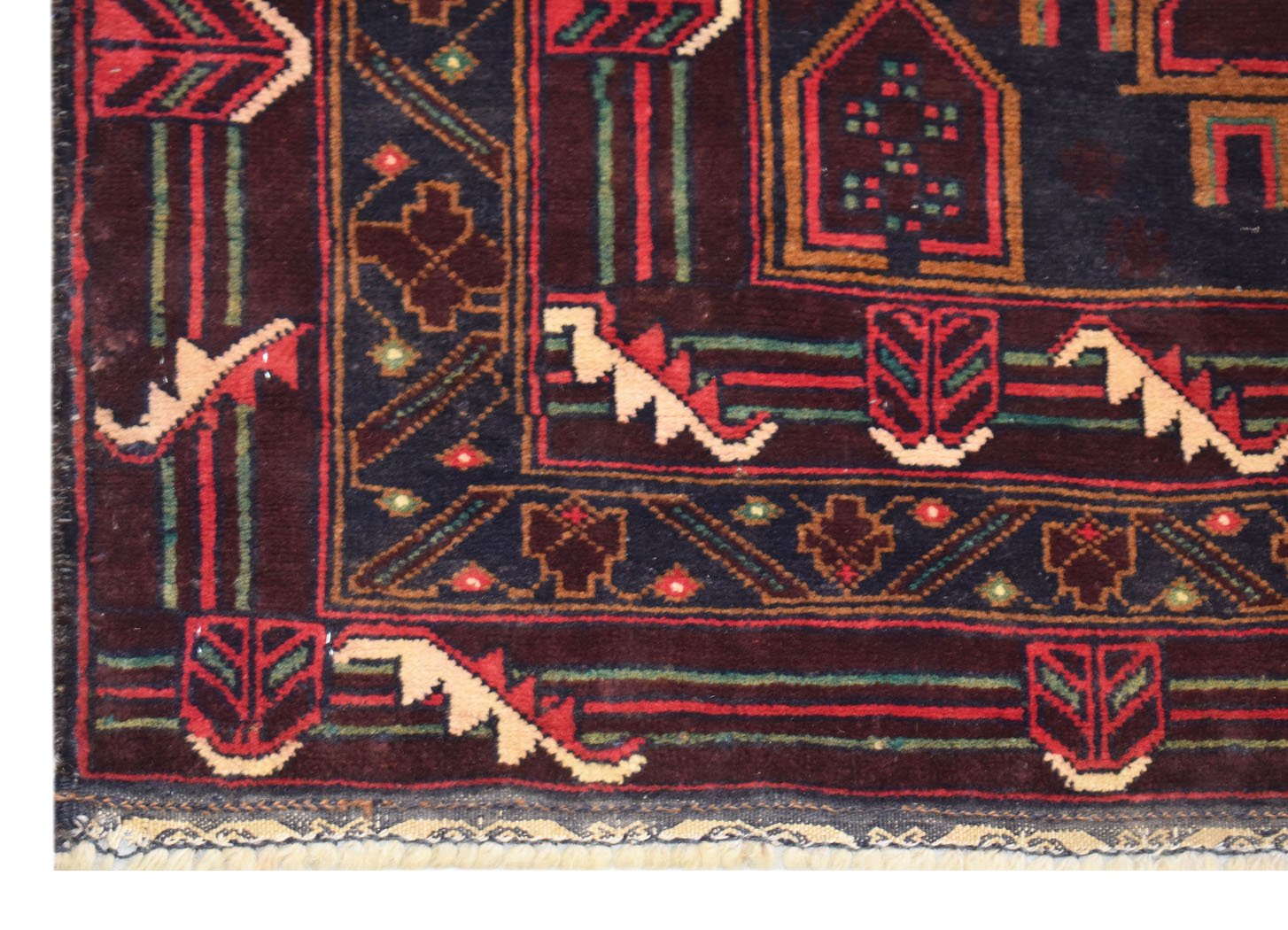 Handmade Tribal Afghan Rug | 196 x 109 cm | 6'5" x 3'7" - Najaf Rugs & Textile