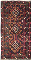 Handmade Tribal Afghan Rug | 196 x 109 cm | 6'5" x 3'7" - Najaf Rugs & Textile