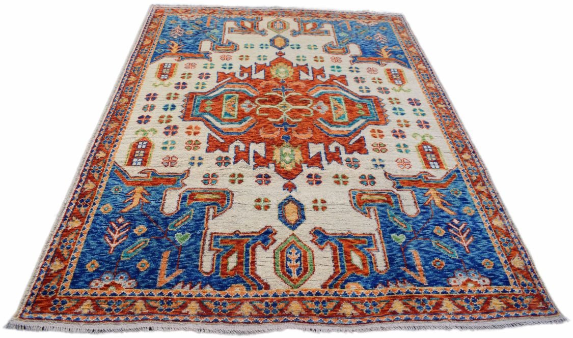 Handmade Tribal Afghan Rug | 234 x 176 cm | 7'6" x 5'7" - Najaf Rugs & Textile