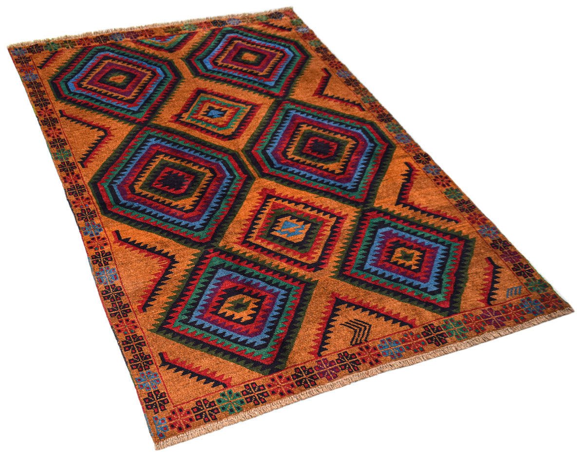 Handmade Tribal Afghan Rug | 240 x 177 cm | 7'10" x 5'10" - Najaf Rugs & Textile