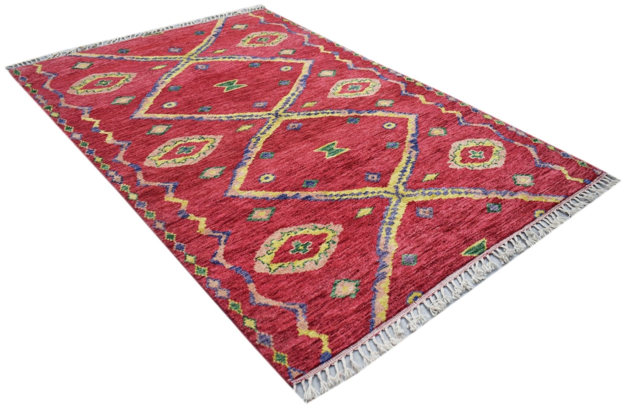 Handmade Tribal Afghan Rug | 250 x 168 cm | 8'3" x 5'6" - Najaf Rugs & Textile