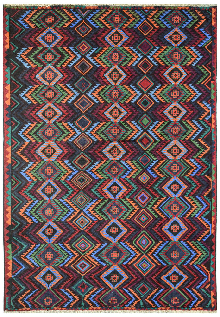 Handmade Tribal Afghan Rug | 284 x 206 cm | 9'4" x 6'9" - Najaf Rugs & Textile