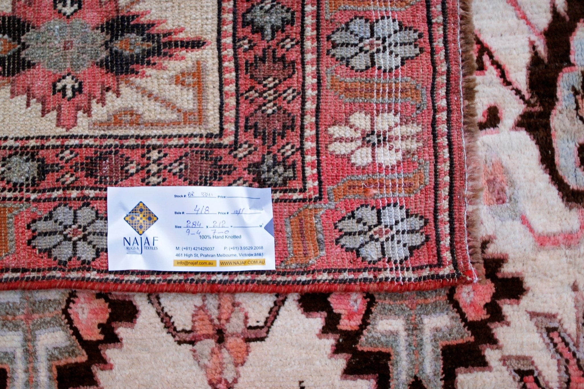 Handmade Tribal Afghan Rug | 284 x 212 cm | 9'4" x 7' - Najaf Rugs & Textile