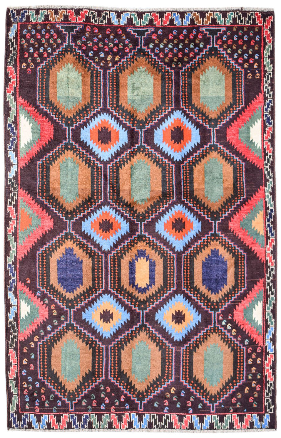 Handmade Tribal Afghan Rug | 287 x 202 cm | 9'5" x 6'8" - Najaf Rugs & Textile