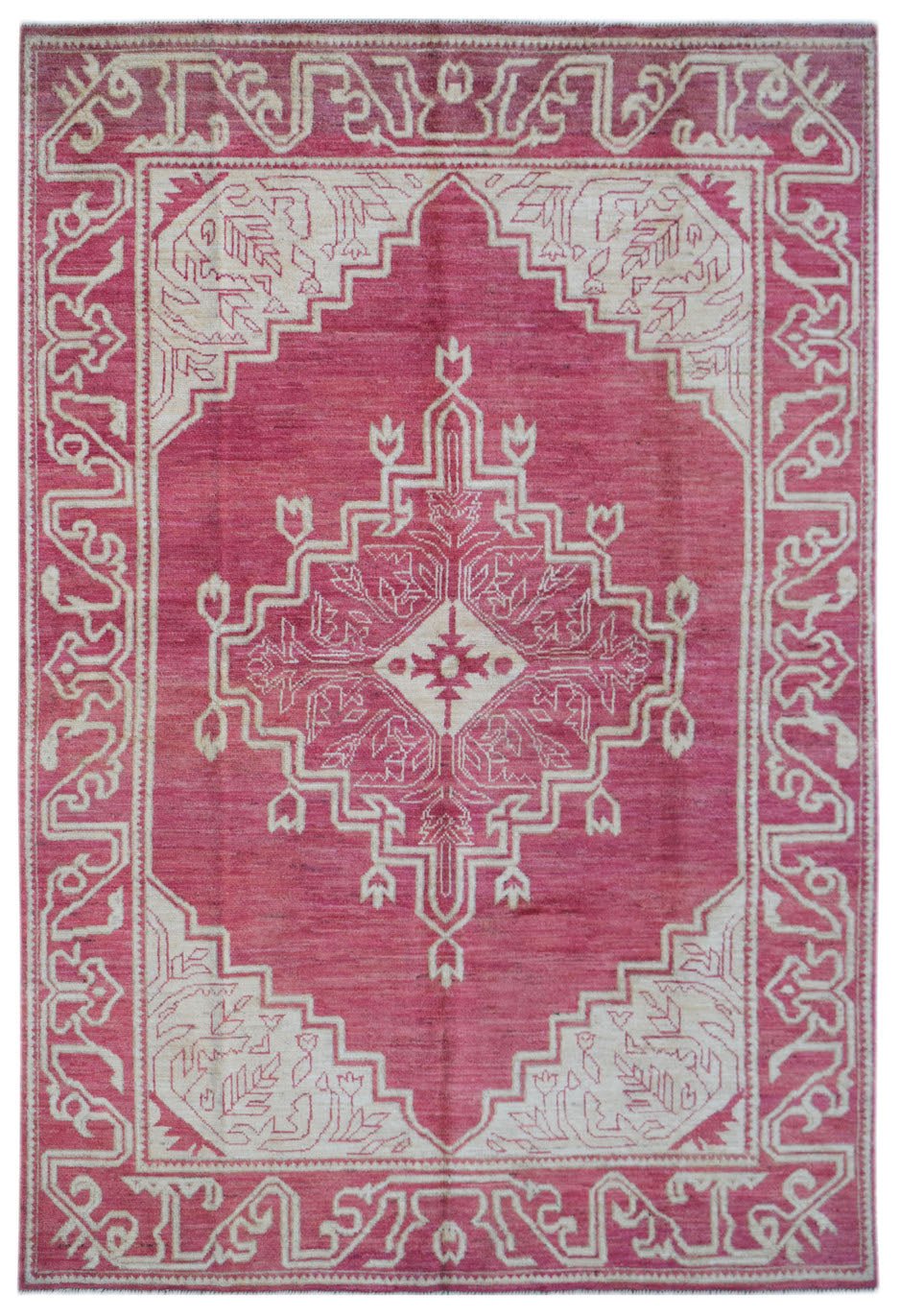 Handmade Tribal Afghan Rug | 292 x 200 cm | 9'7" x 6'7" - Najaf Rugs & Textile