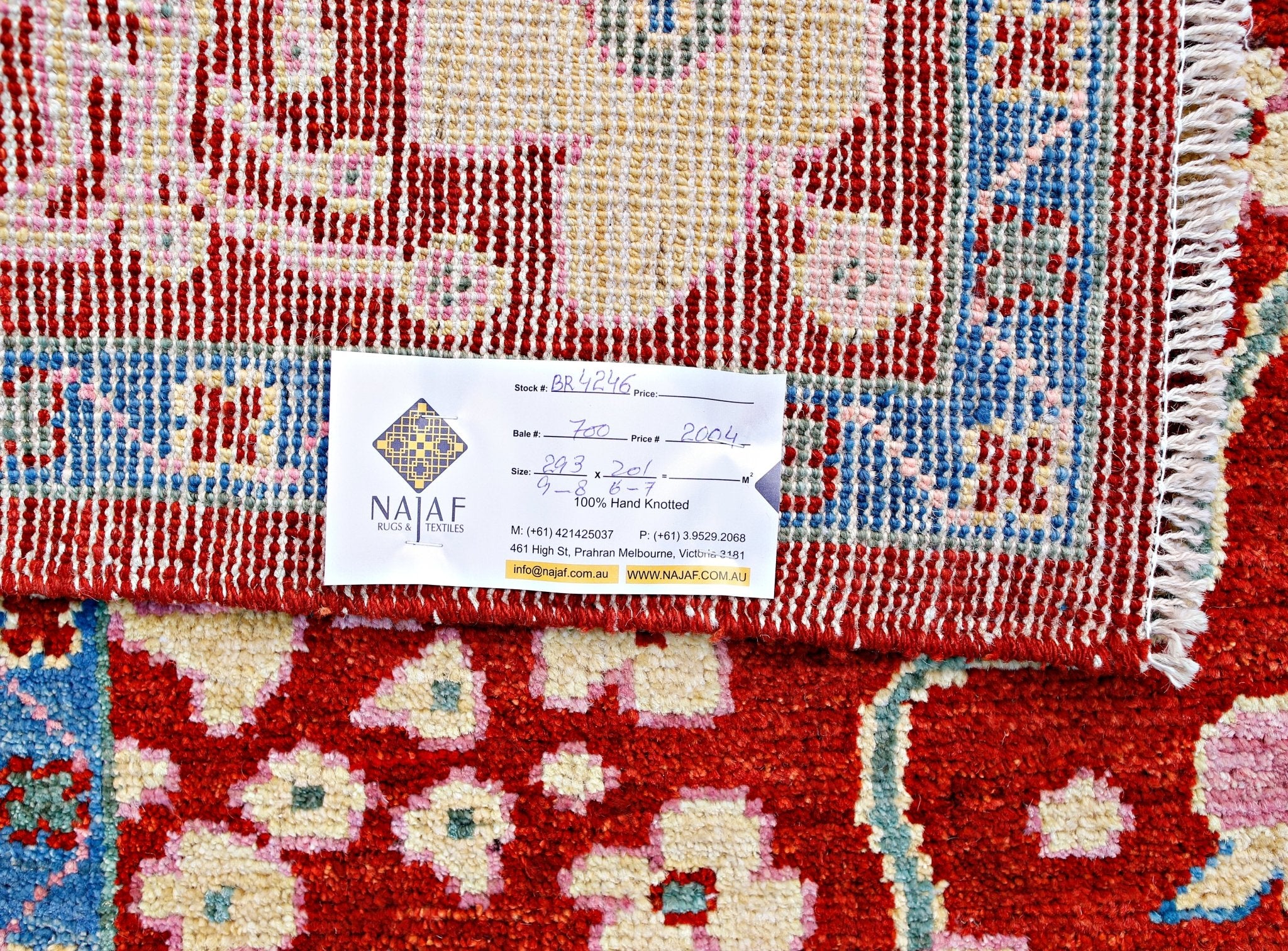 Handmade Tribal Afghan Rug | 293 x 201 cm | 9'8" x 6'7" - Najaf Rugs & Textile