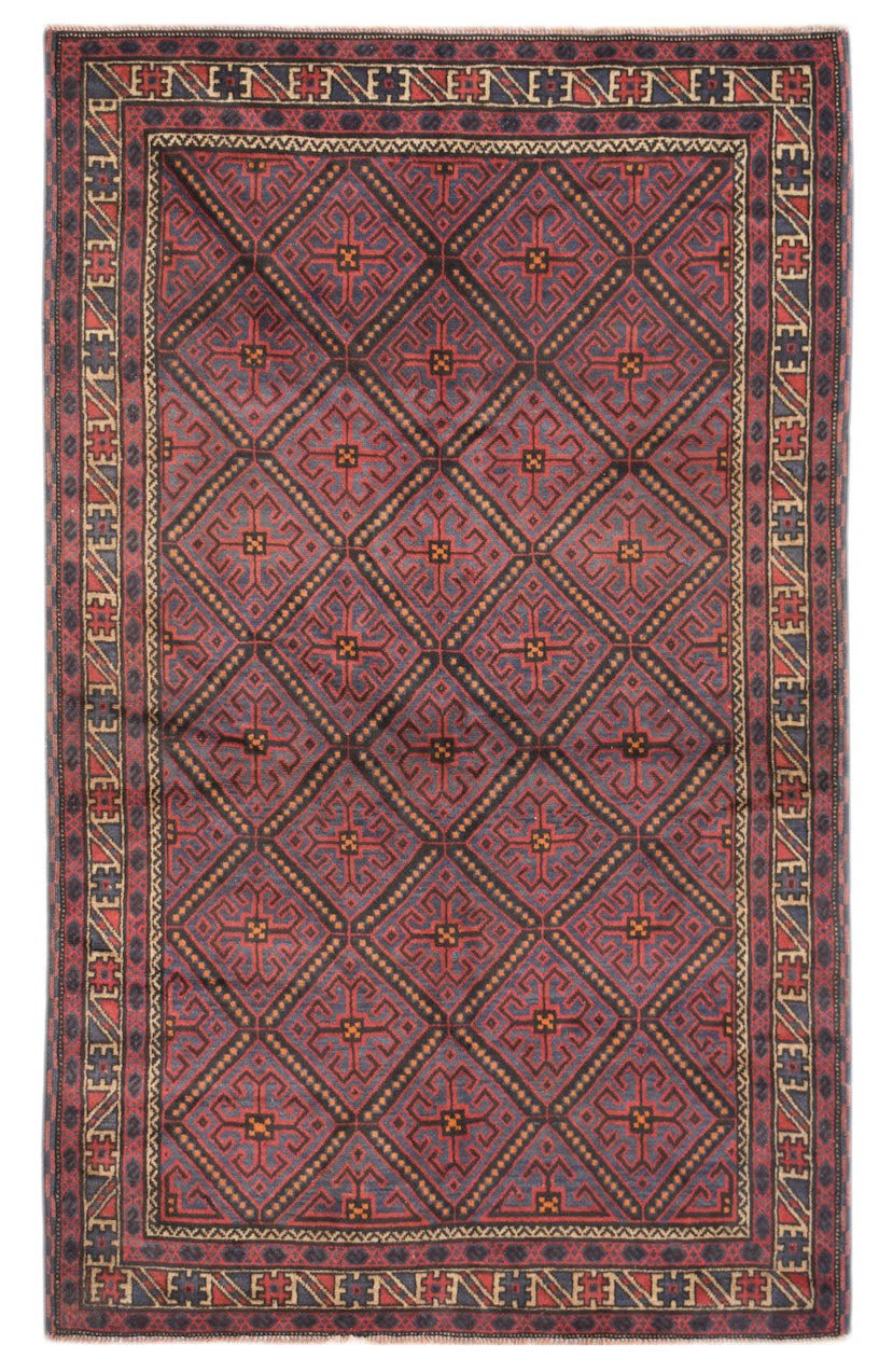 Handmade Tribal Afghan Shepherd's Rug | 239 x 147 cm | 7'10" x 4'10" - Najaf Rugs & Textile